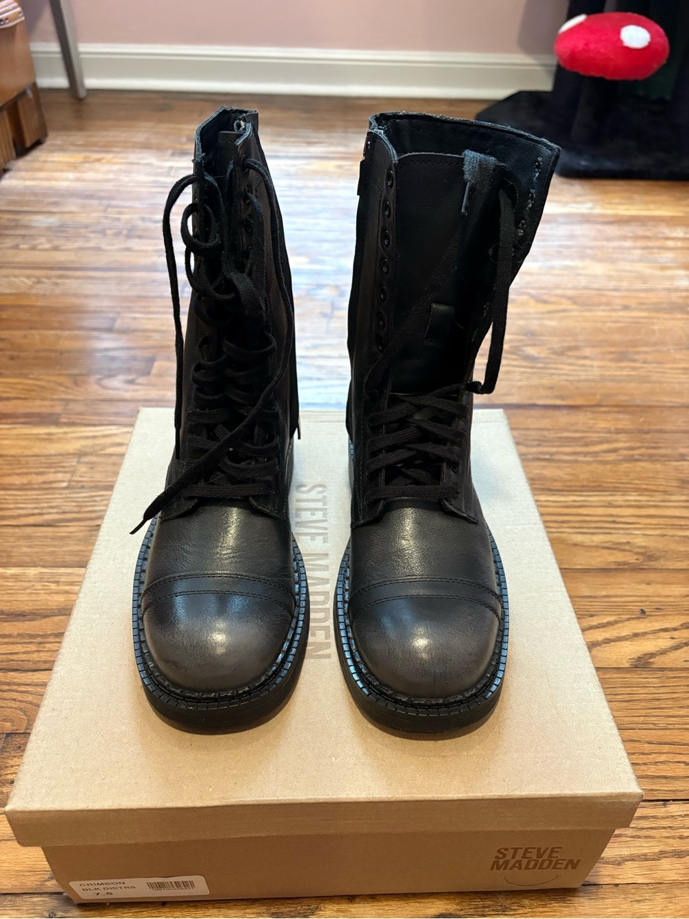 Steve Madden Crimson Combat Boots - Picture 4 of 6